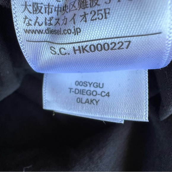 Diesel Famous Jeans Industries T-Diego-C4 Black Logo T-Shirt Men’s Large GUC - Picture 7 of 8